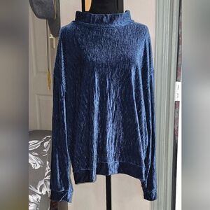 Kate & Mallory Deep Blue Cowl Neck Sweater